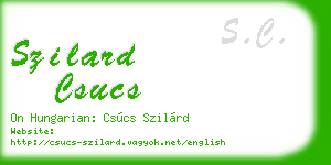 szilard csucs business card