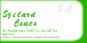 szilard csucs business card